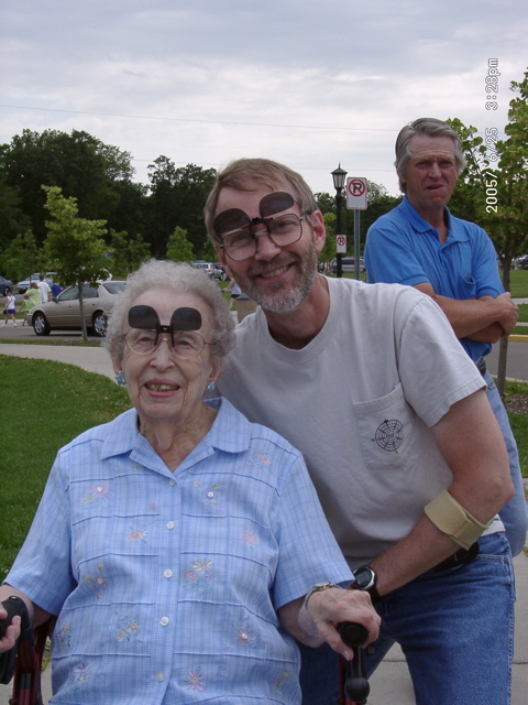 Myrtle and my dad - the two bugs